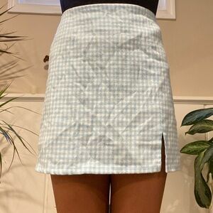 Art class checkered pencil skirt